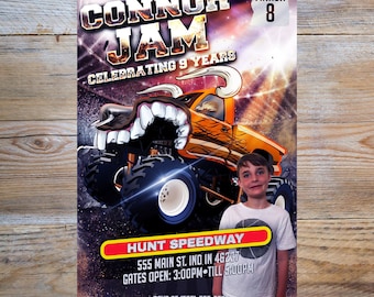 Monster Truck Birthday Party Invitation