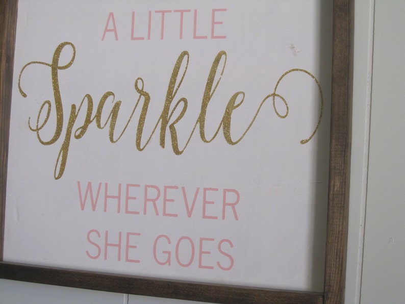 She leaves a little Sparkle wherever she goes Nursery decor Etsy