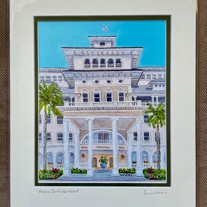 Moana Surfrider Hotel matted print in protective plastic bag