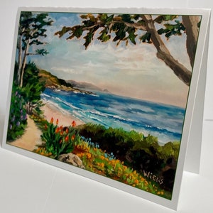 Carmel-notitiekaarten, doosset van 8 geassorteerde afbeeldingen met enveloppen, Carmel Mission, Bixby Bridge, La Playa Hotel, Big Sur, Carmel Beach-zonsondergang