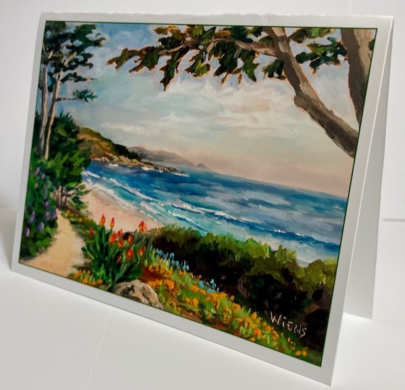 Carmel note cards, boxed set of 8 assorted images with envelopes, Carmel Mission, Bixby Bridge, La Playa Hotel, Big Sur, Carmel Beach sunset