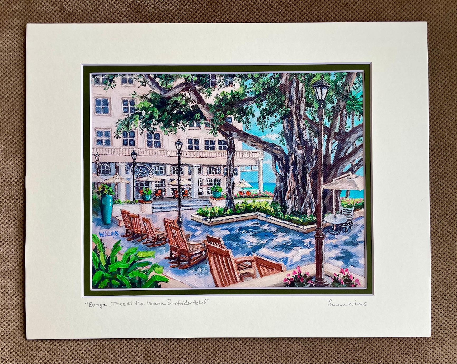 Moana Surfrider Hotel Banyan Tree Rocking Chairs 8x10