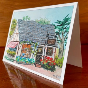 Notitiekaarten Carmel, Cottage of Sweets, Carmel Mission, Point Lobos, Carmel Beach, Normandy Inn, Vagabond Inn, Carmel Point, tudor, cipres