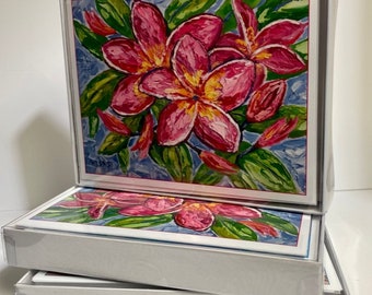 Hawaii note cards, Diamond Head, Waikiki, Windward shore, Kailua, Mokes, Royal Hawaiian Hotel, plumeria, Manana, Waimanalo beach, surfboards