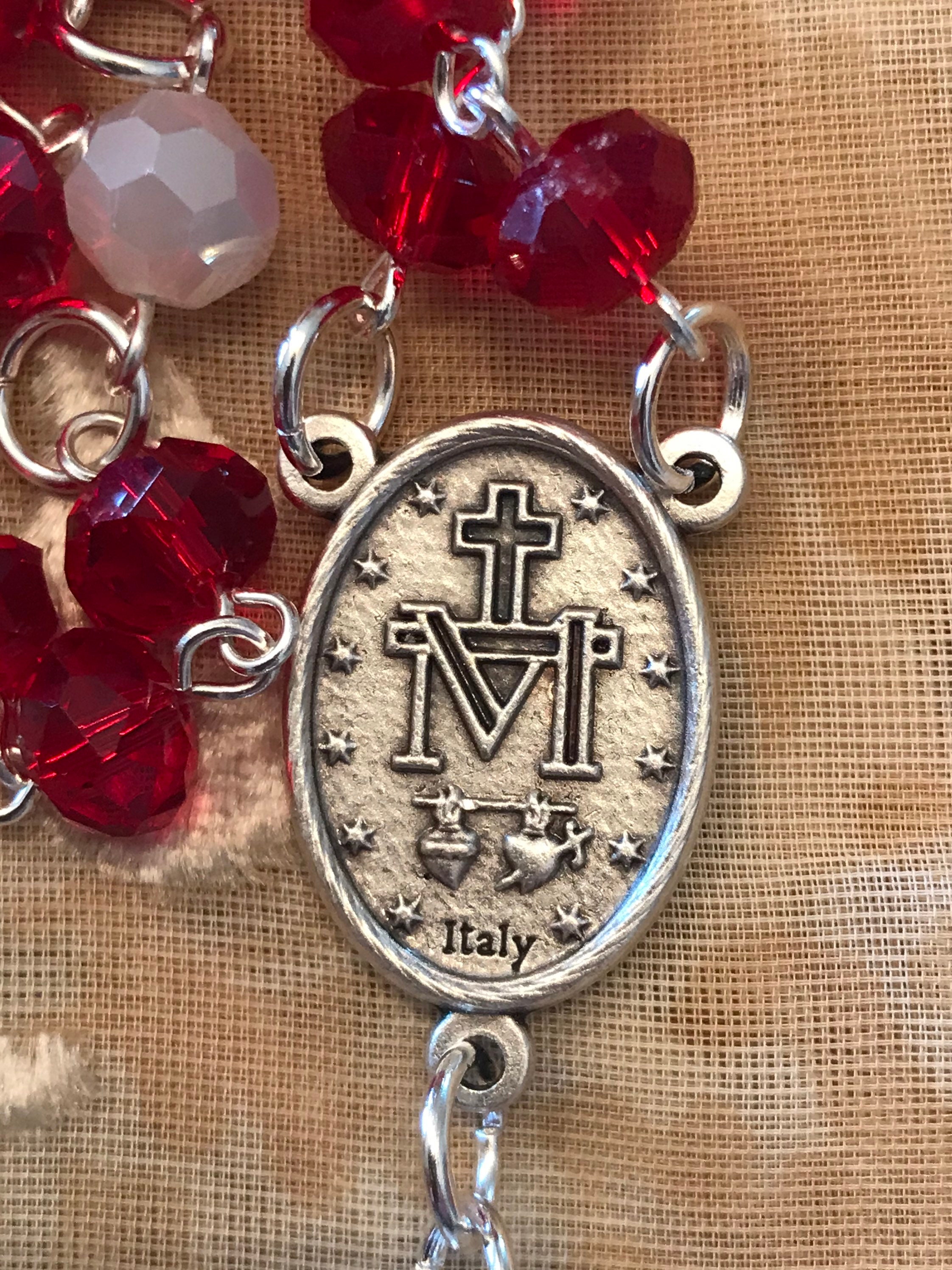 Colors of the Italian Flag Rosary - Etsy