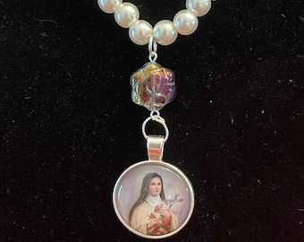 St. Therese of Lisieux Pearl Necklace