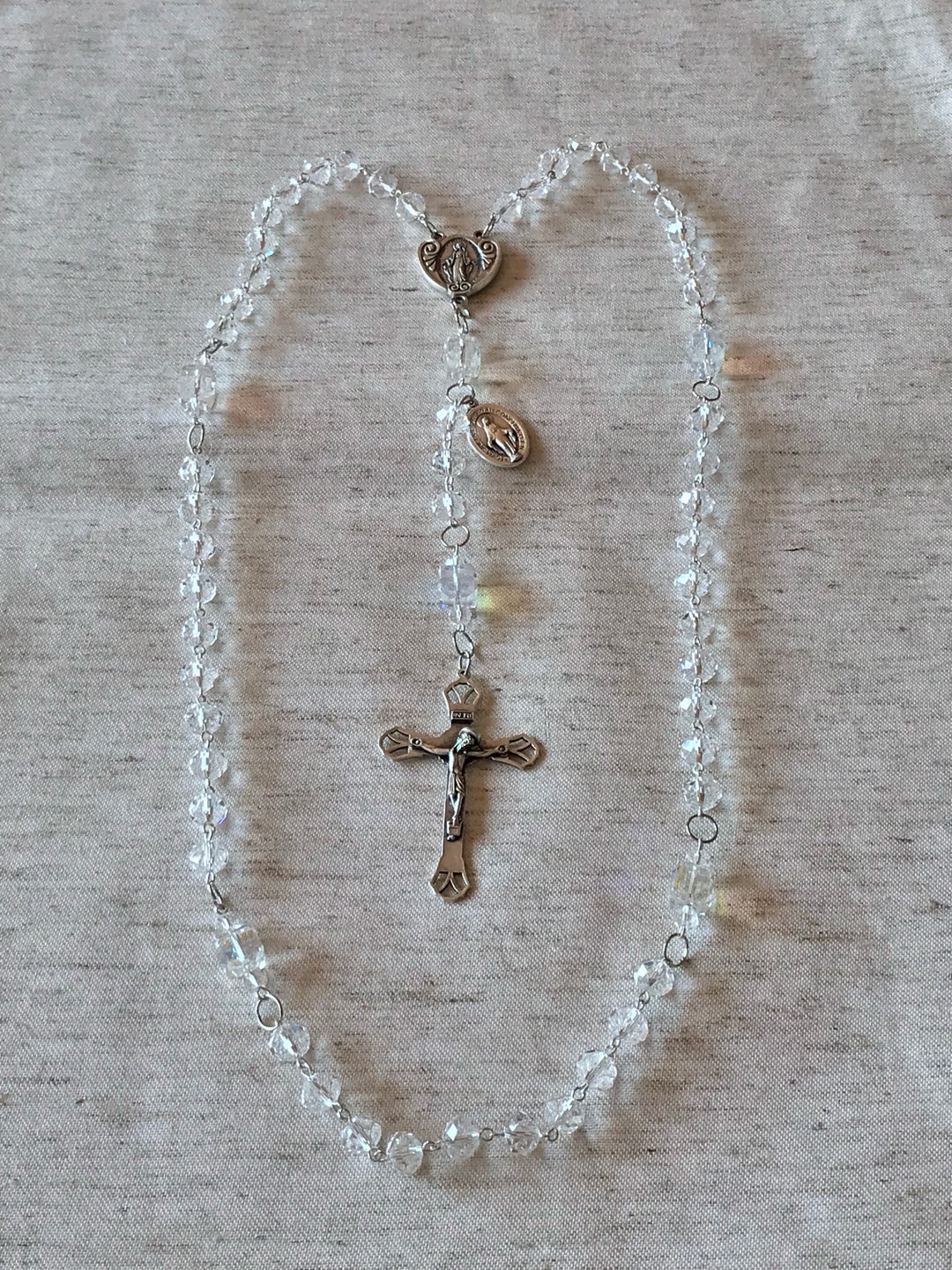 Large April Birthstone Rosary - Etsy