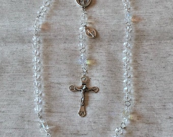 Large April birthstone Rosary