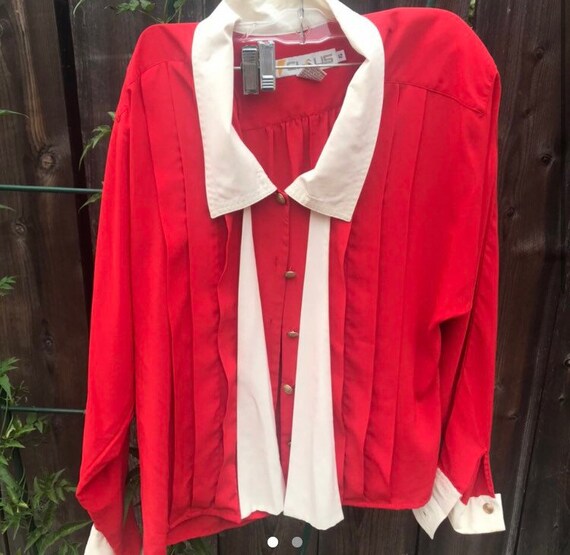 Red, 80s Blouse