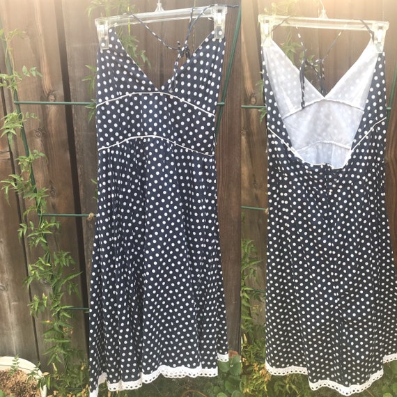 60s summer polka dot dress