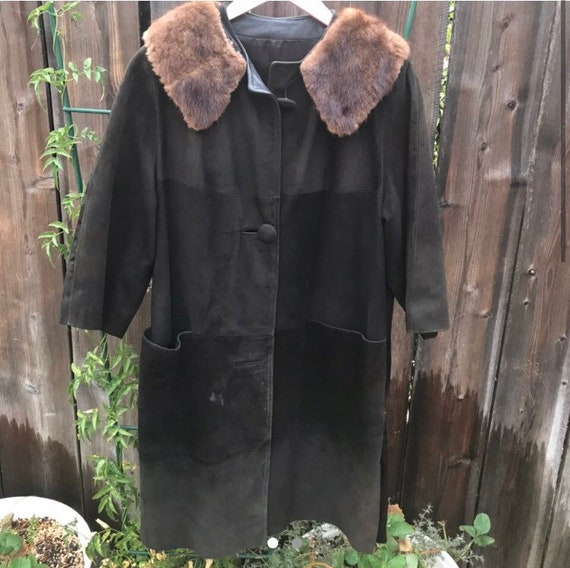 60s Leather Trench Coat