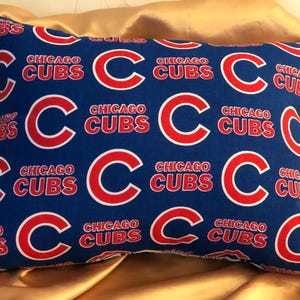 Chicago Major Baseball Sports Cotton Fabric Fan CUBS Pillow / New / USA