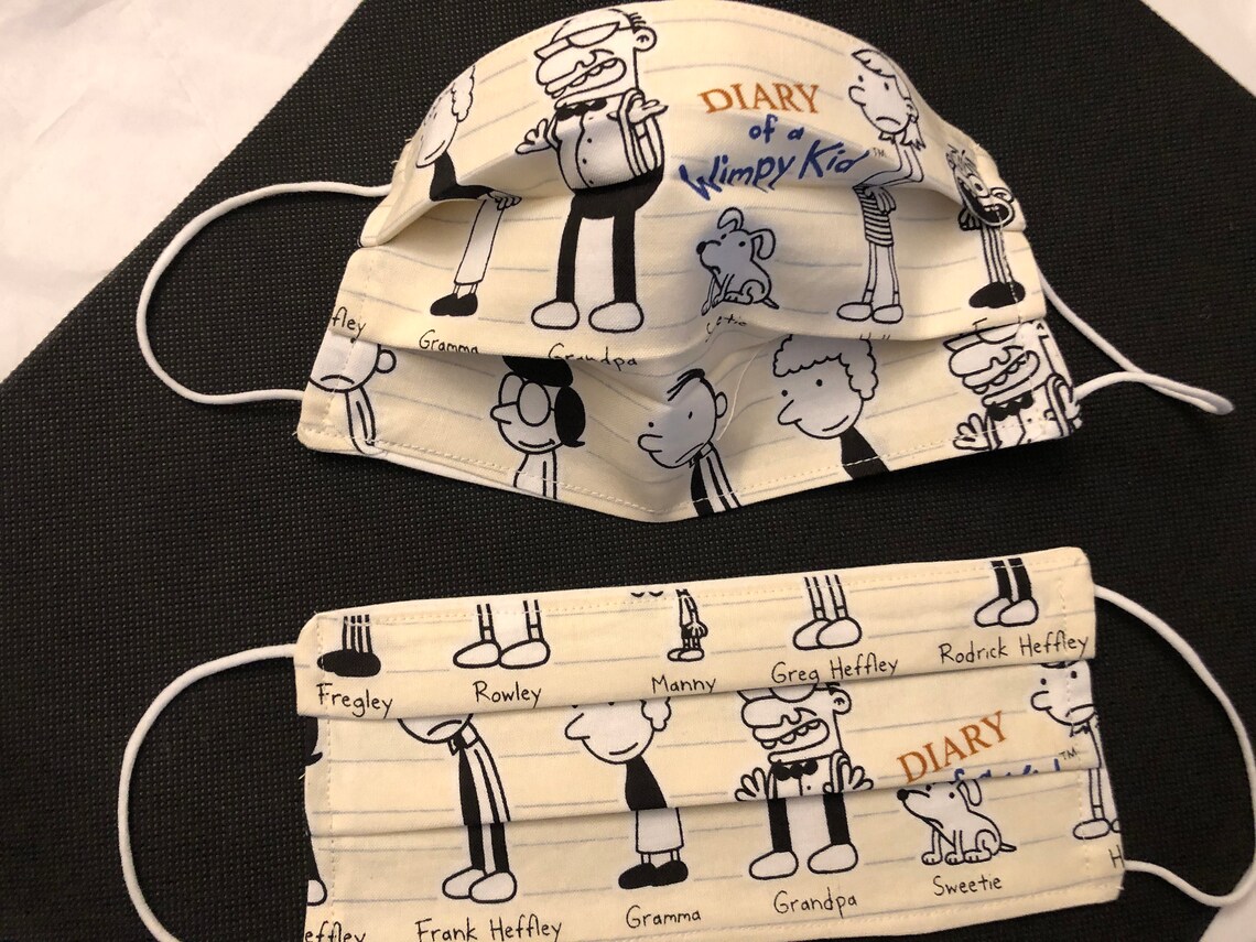 Face Mask / Diary of a WIMPY KID / Fitted or Adjustable | Etsy