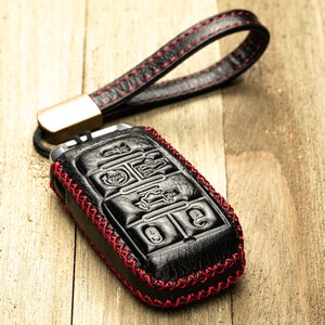 Cowhide Leather Key Fob Case: Compatible with RAM 1500 2500 3500, 6 Buttons