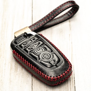 Vitodeco 5-button Leather Smart Key fob case compatible with Ford Raptor 2017-2025