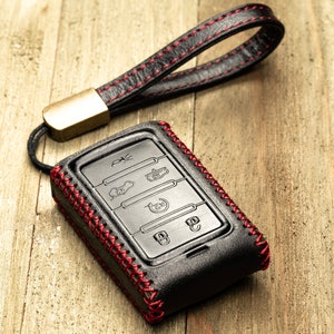 Leather Key Fob Case: Jeep Grand Cherokee Wagoneer 6-Button