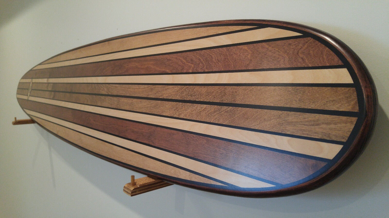 Tropical Tiki Vertical Wood Surfboard Decor and Wall Art- Tropical