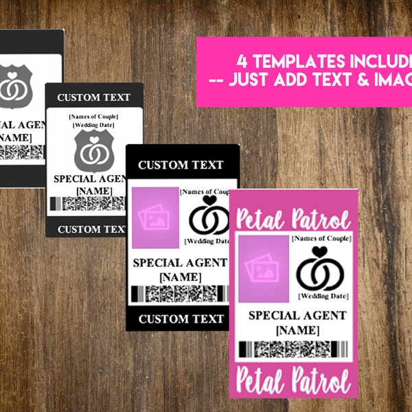 INSTANT DOWNLOAD Ring Security Badge / Wedding Security Suite - Print-at-Home Word DOC Printables