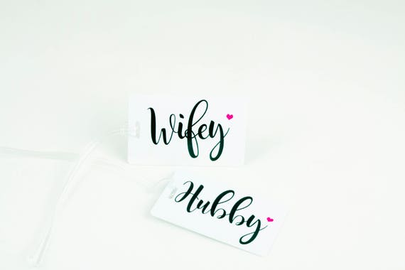 hubby wifey luggage tags