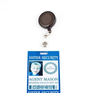 New Baby Sibling Security Badge Pregnancy Announcement & Baby Shower Fun for Big Brother or Big Sister Sister Security Brother Security image 4