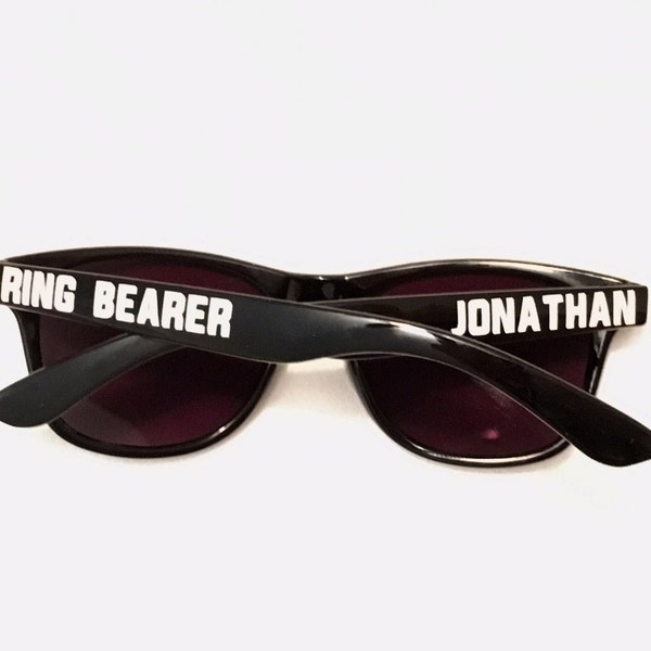 Special Agent Sunglasses - Ring Security Ring Bearer Jr. Groomsman Gift / 007 James Bond Party