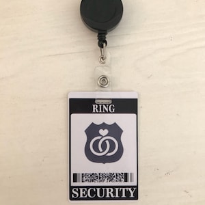 Ring Security ID Badge Set with Sunglasses Wedding Ring Bearer Alternative / Ring Bearer Gift image 2