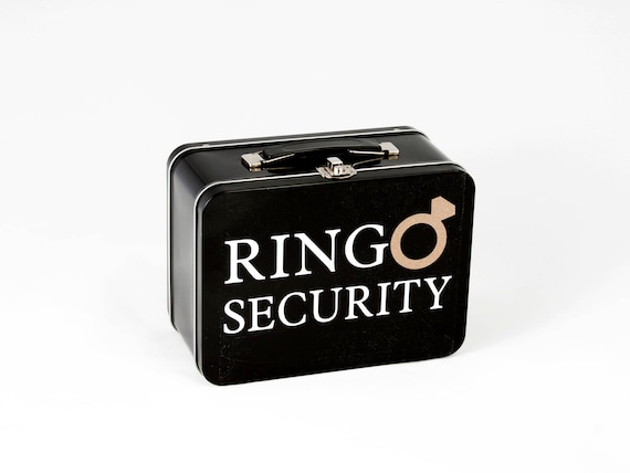 Black Ring Security Box Complete With Coloring Book With Crayons