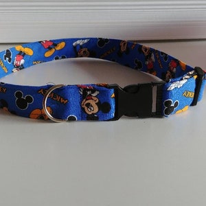 Dog Collar ~ Mickey Mouse Dog Collar ~ Fabric Dog Collar