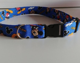 Hundehalsband ~ Micky Maus Hundehalsband ~ Hundehalsband aus Stoff