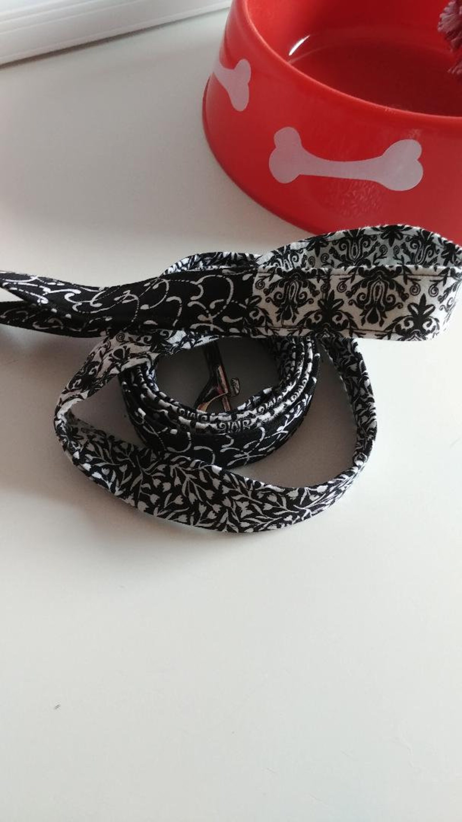 Dog Leash Fabric Dog Leash Black and White Dog Leash Etsy