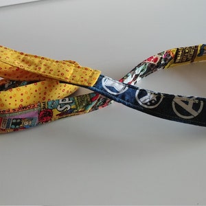 Dog Leash ~ Fabric Dog Leash~ Blue and Yellow Dog Leash~Three Fabric Dog Leash~Avengers Dog Leash