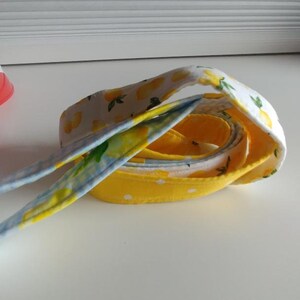 Dog Leash~Yellow Dog Leash~ Fresh Lemons Dog Leash~ Fabric Dog Leash