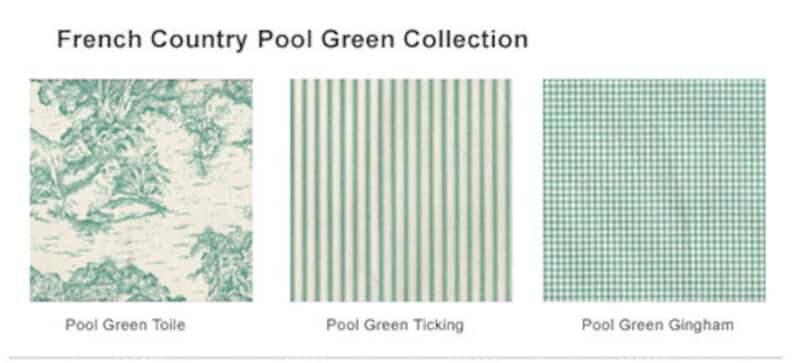 Tie-Up Valance Pool Green Gingham Check