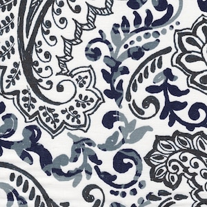 Gathered Bedskirt Shannon Vintage Indigo Floral Paisley