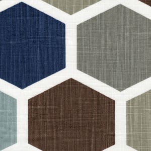 Tailored Valance Hexagon Regal Blue