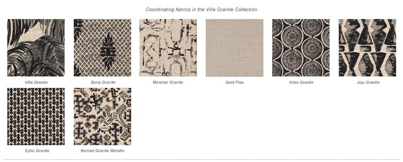 Tailored Valance Atlas Geometric Granite Black