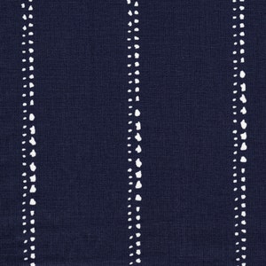 Tailored Valance Carlo Vintage Indigo Stripe