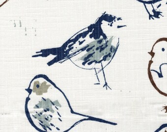 Decorative Pillow Bird Toile Regal Blue Chinoiserie