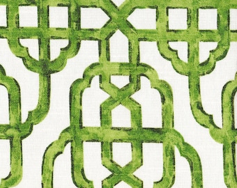 Gathered Bedskirt Imperial Jade Green Lattice