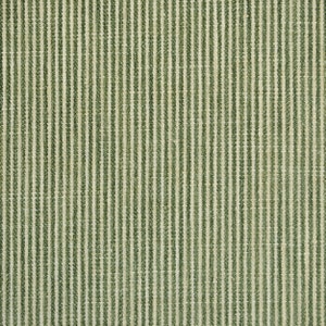 Custom Pinch-Pleated Curtain Panels Pair Bottom Line Devon Green Textured Ticking Stripe image 1