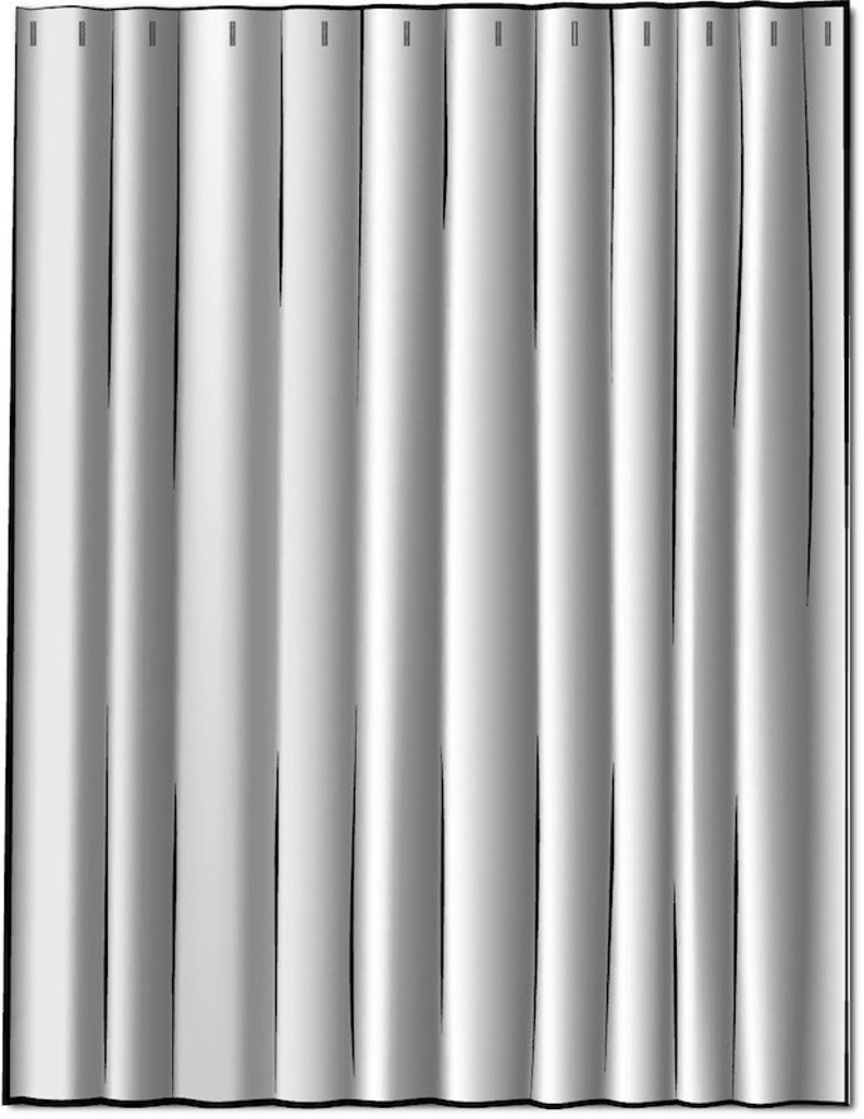 Shower Curtain in French Country Black Ticking Stripe French Country Fabric Shower Curtain Ticking Ticking Stripe image 2