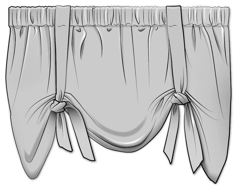 Tie-Up Valance Pool Green Gingham Check