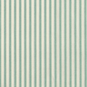 Gathered Bedskirt in Pool Green Ticking Stripe | French Country | Ticking | Ticking Stripe | Bed Skirt | Dust Ruffle