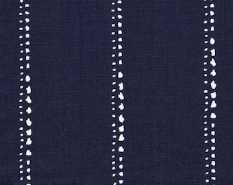 Standard Tailored Sham in Carlo Vintage Indigo Stripe