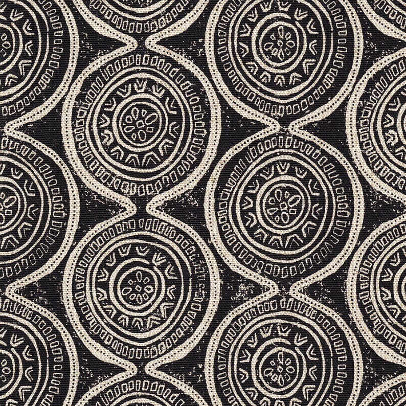 Tailored Valance Atlas Geometric Granite Black