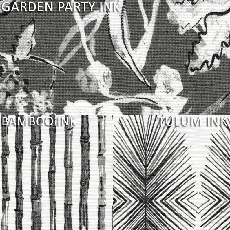 Rod-Pocket Curtain Panels Tulum Ink Geometric Black /& Gray