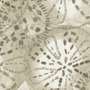 Shower Curtain Sand Dollar Sand Nature Print Beige