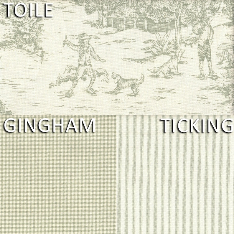 Tab Top Curtain Panels French Country Seafoam Green Gingham Check