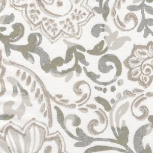 Tailored Bedskirt Shannon Ecru Floral Paisley