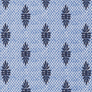 Scallop Valance Boca Medallion Wedgewood Blue